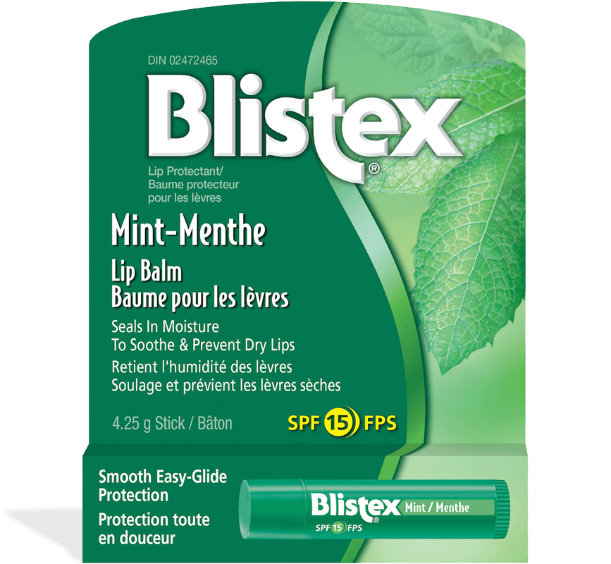 Package of Blistex Mint Lip Balm